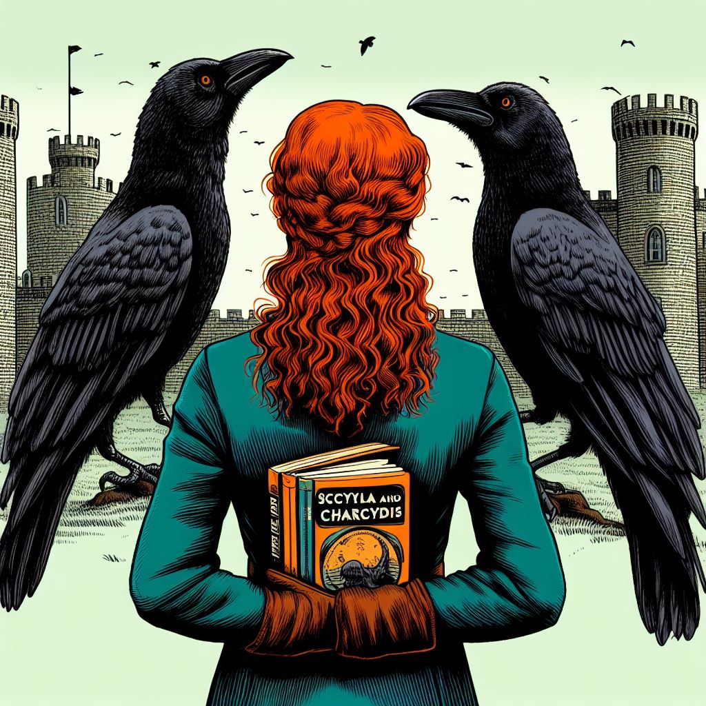 Crows on Womans Shoulders, Between Scylla and Charybdis - 2